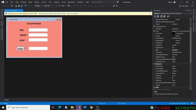 Designing a Simple Color Picker | C Sharp Winforms | Visual Studio 2019 | Code Screens смотреть онлайн