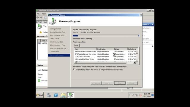 Disaster Recovery de Active Directory en WinServer 2008 R2 utilizando Server Backup Feature (Parte3 смотреть онлайн