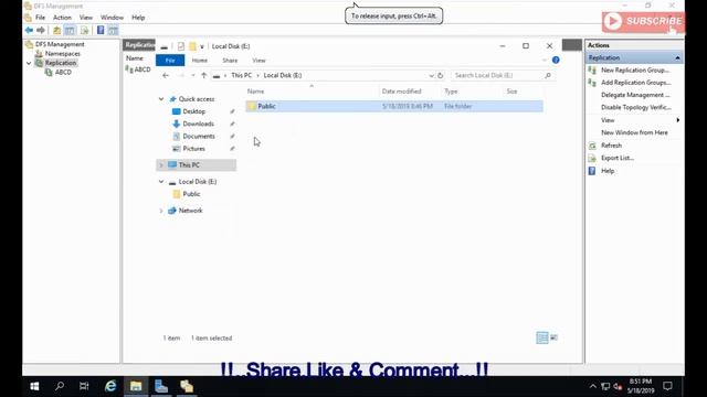Windows Server 2019 Training 20 - How to Install and Configure DFS Replication Server 2019 смотреть онлайн
