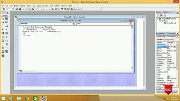 how to create secret code program in visual basic 6.0/text box/label in visual basic 6.0 (part-4)