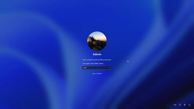 You have entered an incorrect PIN several times. To try again, enter A1B2C3 bellow Windows 11/10 смотреть онлайн