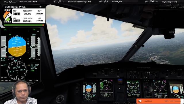 P3D v5.3 - Majestic Q400 - Into San Jose | TwitchVOD смотреть онлайн