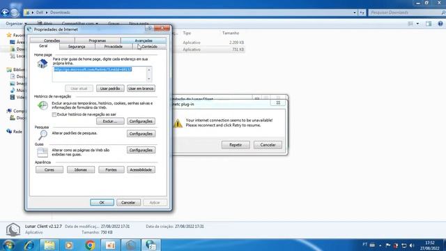 Como resolver o erro do Lunar Client no windows 7 смотреть онлайн