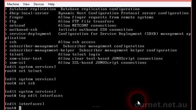 Juniper JunOS Olive 12.1R1.9 basic configuration смотреть онлайн