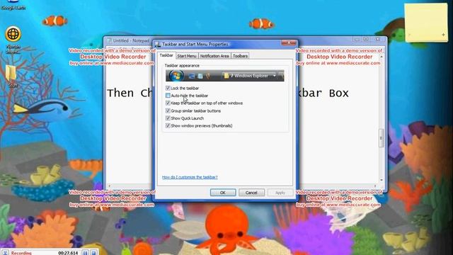 How To Hide The Windows Vista Taskbar смотреть онлайн