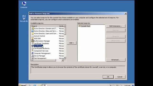 ADCS (Active Directory Certificate Services) Windows server 2008 смотреть онлайн