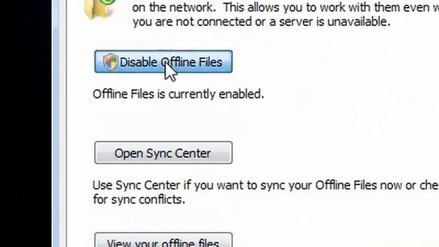 How to disable using offline files смотреть онлайн
