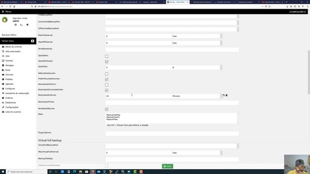 Servidor de backup bacula 9.6.3 com interface gráfica PARTE 5 смотреть онлайн