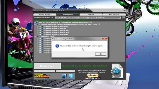 Tweaking.com - Registry Backup 1.5.0 смотреть онлайн