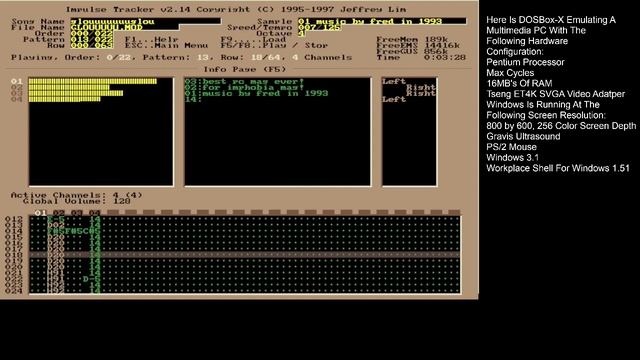 Glouuuuuuuglou : Impulse Tracker (DOSBox-X, Gravis Ultrasound) смотреть онлайн