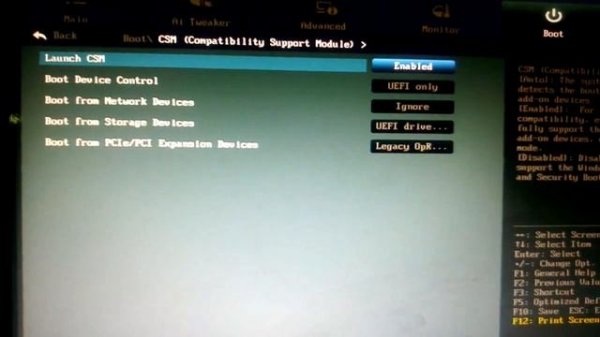 csm (compatibility support module) problem
