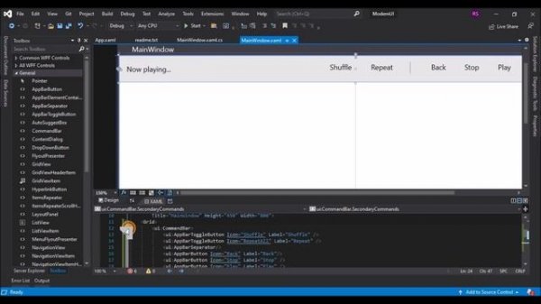 WPF Tutorial : XAML UI design in Visual studio blend 2019 | ModernWPF UI Library | C# WPF