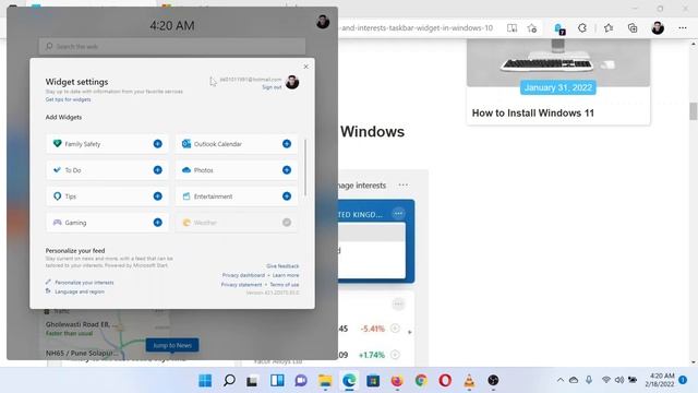 How to customize the News and Interests taskbar widget in Windows 11/10 смотреть онлайн