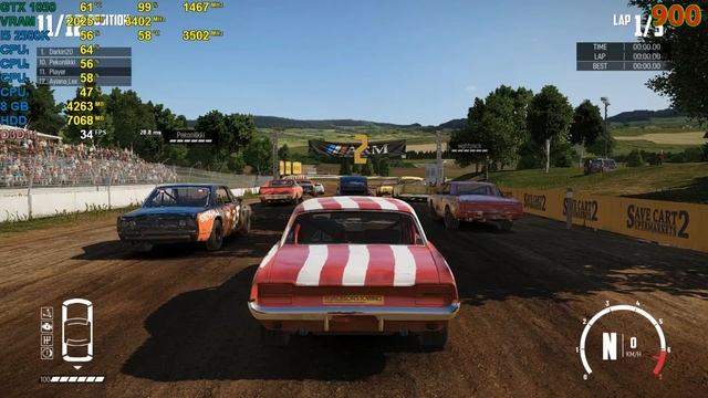 Wreckfest I5 2500K GTX 1050 (1080,900p) смотреть онлайн