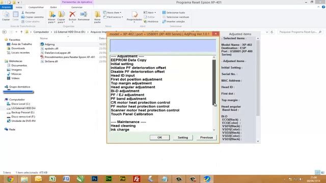 Reset em Modo de Compatibilidade Epson / Reset in Compatibility Mode Epson смотреть онлайн