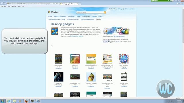 Windows 7 - Using Desktop Gadgets смотреть онлайн