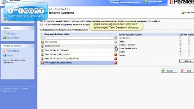 Windows / Plesk CHMOD (Dosya İzini) Değişimi - www.alanadi.com.tr смотреть онлайн