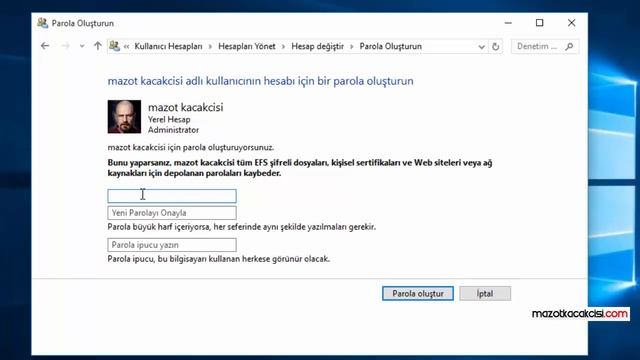 Windows 10'da Bilgisayara Şifre (Parola) Koyma