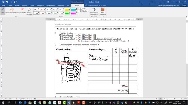 5. Calculation of an u value for a external wall смотреть онлайн