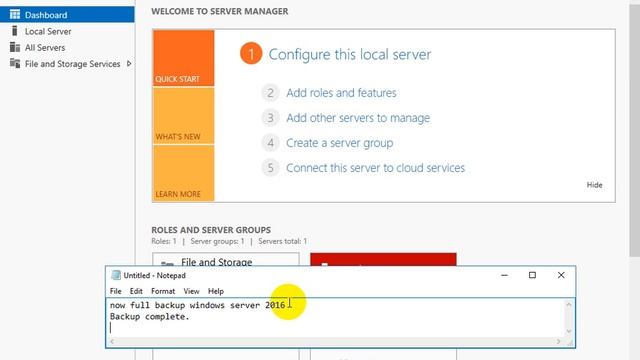 Windows Server 2016 Backup Feature Setup and Bare Metal Backup - Restore смотреть онлайн
