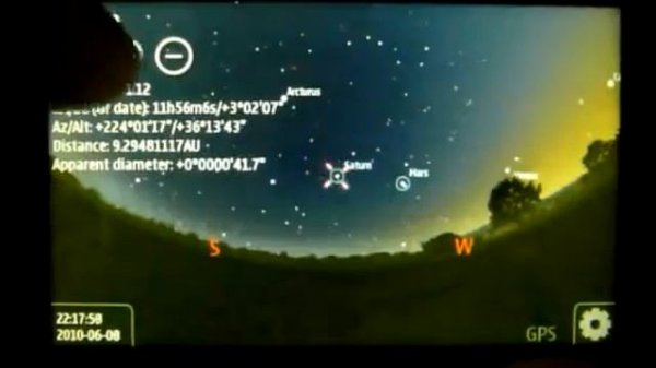 Stellarium Mobile on Nokia N900, Symbian and Android