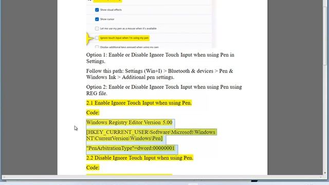 Enable/Disable Ignore Touch Input when using Pen in Windows 11 (2024 updated) смотреть онлайн