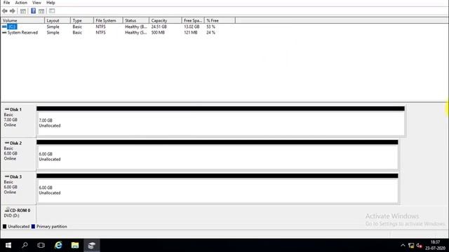 How to Configure RAID-5 Volume in Windows Server 2016 || Disk striping with parity in bengali смотреть онлайн