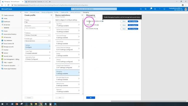 Device configuration Profiles create for Win10 Device Restrictions - Intune Training Series No#37 смотреть онлайн
