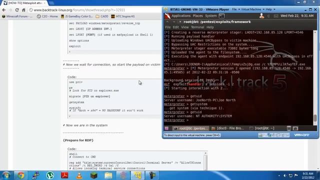 Backtrack 5 Metasploit attack on Windows 7 32 and 64 bit YouTube смотреть онлайн