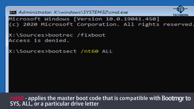 How to FIX Bootrec /Fixboot Access is Denied in Windows 10 смотреть онлайн