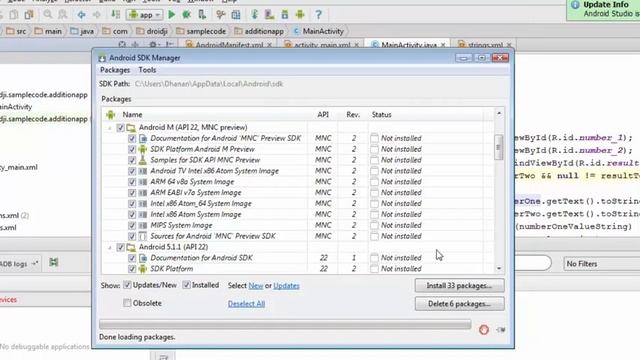 [Hindi हिंदी] #3-1 How to Update Android Studio? Android SDK Manager. смотреть онлайн