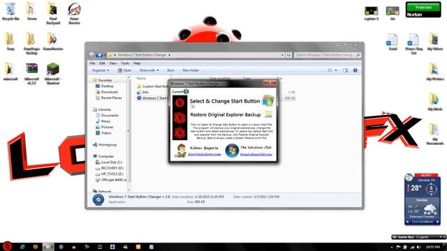How to change your windows 7 start button смотреть онлайн