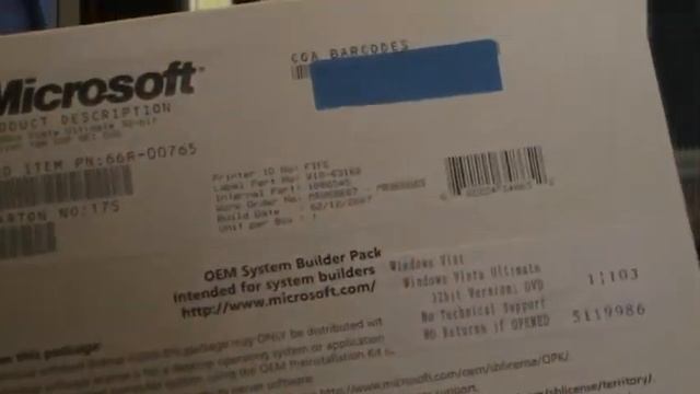 Microsoft Windows Vista Ultimate 32-bit OEM Sealed for Sale смотреть онлайн