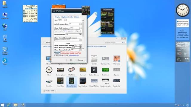Windows 8 - Instalando Gadgets смотреть онлайн