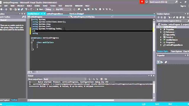 Vertical ProgressBar & Coloring it With c# VisualStudio2013 смотреть онлайн