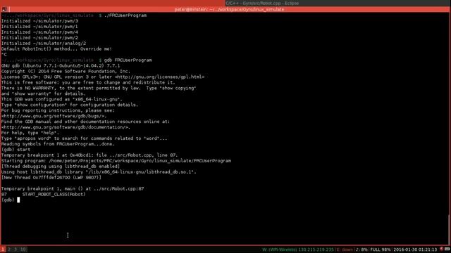 FRCSim 2016 -- C++ Debugging смотреть онлайн