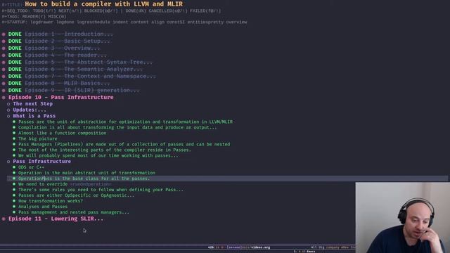 How to build a compiler with LLVM and MLIR - 10 Pass Infrastructure смотреть онлайн