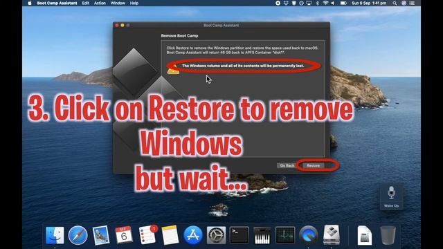 Remove Windows from Boot Camp MAC смотреть онлайн