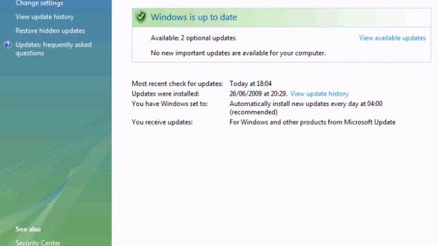 How to open Windows update on Windows vista смотреть онлайн