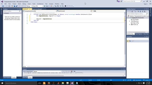 Temperature Converter in VBNET, Exception Handling, Dialog Result смотреть онлайн