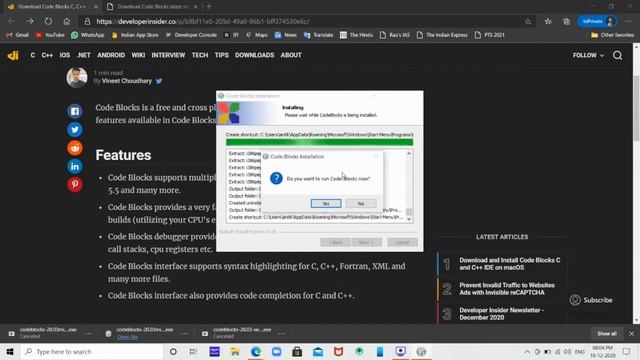Download and Install Code Blocks C, C++, and Fortran IDE on Windows 10 смотреть онлайн