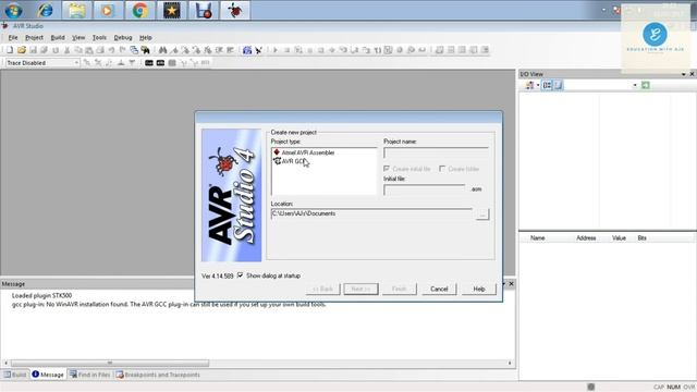 AVR STUDIO 4 Tutorial :WinAVR || AVRGCC || Make File: Microcontroller ATMEGA32 : Education With AJs смотреть онлайн
