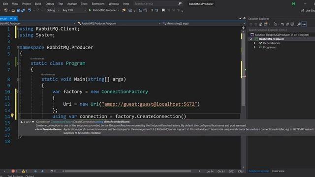 RabbitMQ in .NET Core (Part 1, Single producer and consumer with Queue) смотреть онлайн
