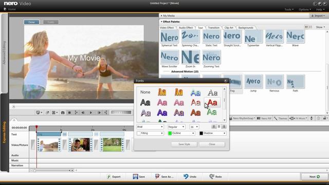 Using Easy Video and Text Editing in Nero Video Express Editing смотреть онлайн