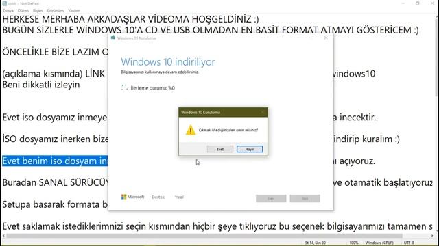 Windows 10 FORMAT NASIL ATILIR? (CD'SİZ!) (USB'SİZ!) 2020 смотреть онлайн