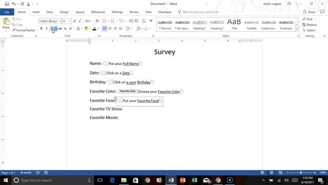 How to Make Fillable Forms On Microsoft Word (2016) смотреть онлайн