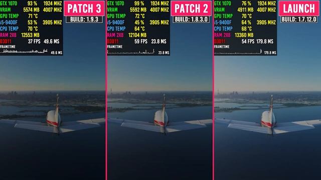 Patch 3 (1.9.3) vs. Patch 2 (1.8.3.0) vs. Launch (1.7.12.0) - Microsoft Flight Simulator 2020 ✈️ смотреть онлайн