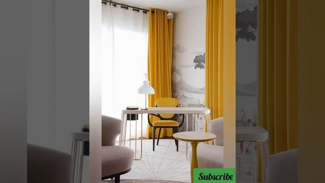 Curtains design for home interior | Yellow Designer curtains | Interior with faiz | смотреть онлайн