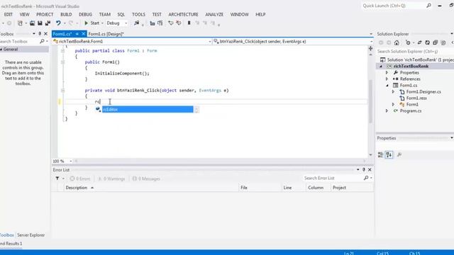C# RichTextBox Renk Değiştirme смотреть онлайн