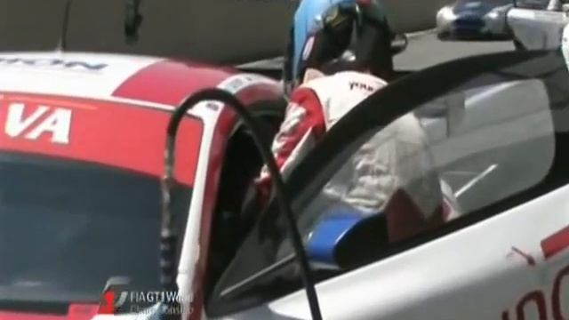 FIA GT1 2010, Interlagos, Aston Martin vs Maserati - Battle for 1 place on pit-stop смотреть онлайн